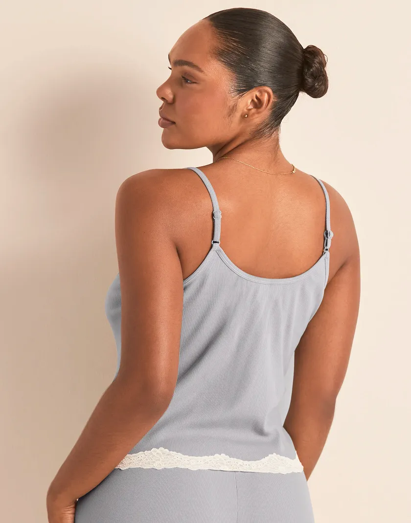 Rib Cami Medium Gray lounge bundle Model 4