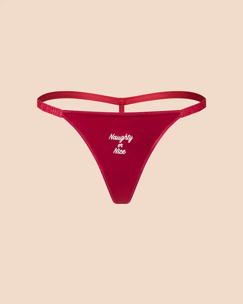 Alessia G-String Dark Red panty bundle Still 2