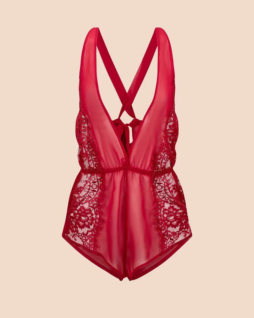 Lizzy Dark Red Unlined lingerie bundle Still 3