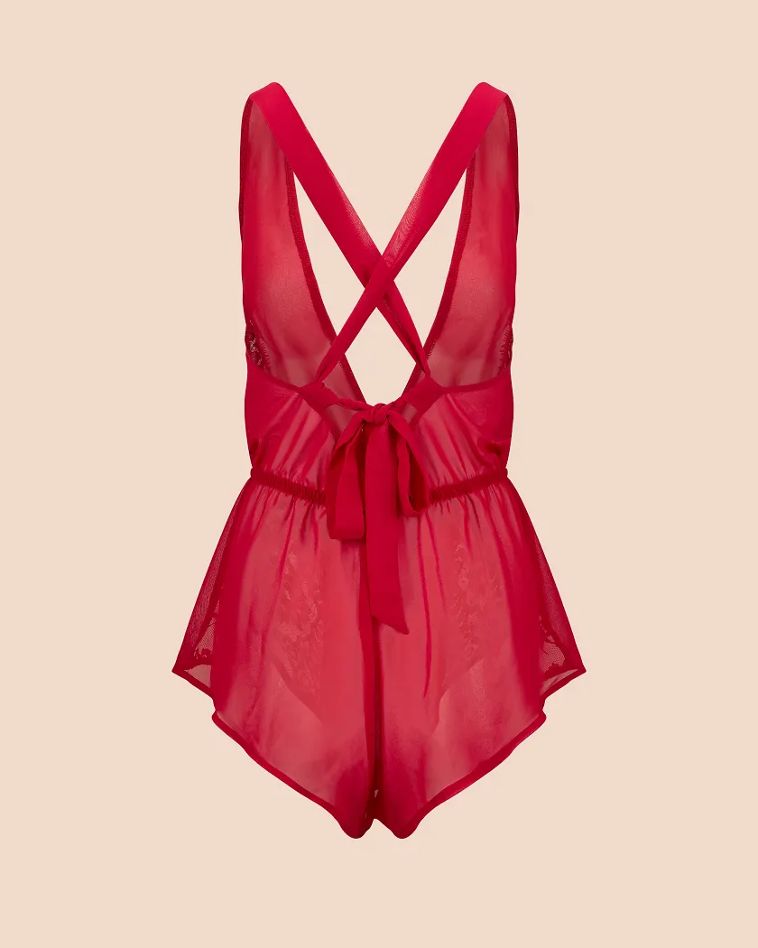 Lizzy Dark Red Unlined lingerie bundle Still 8