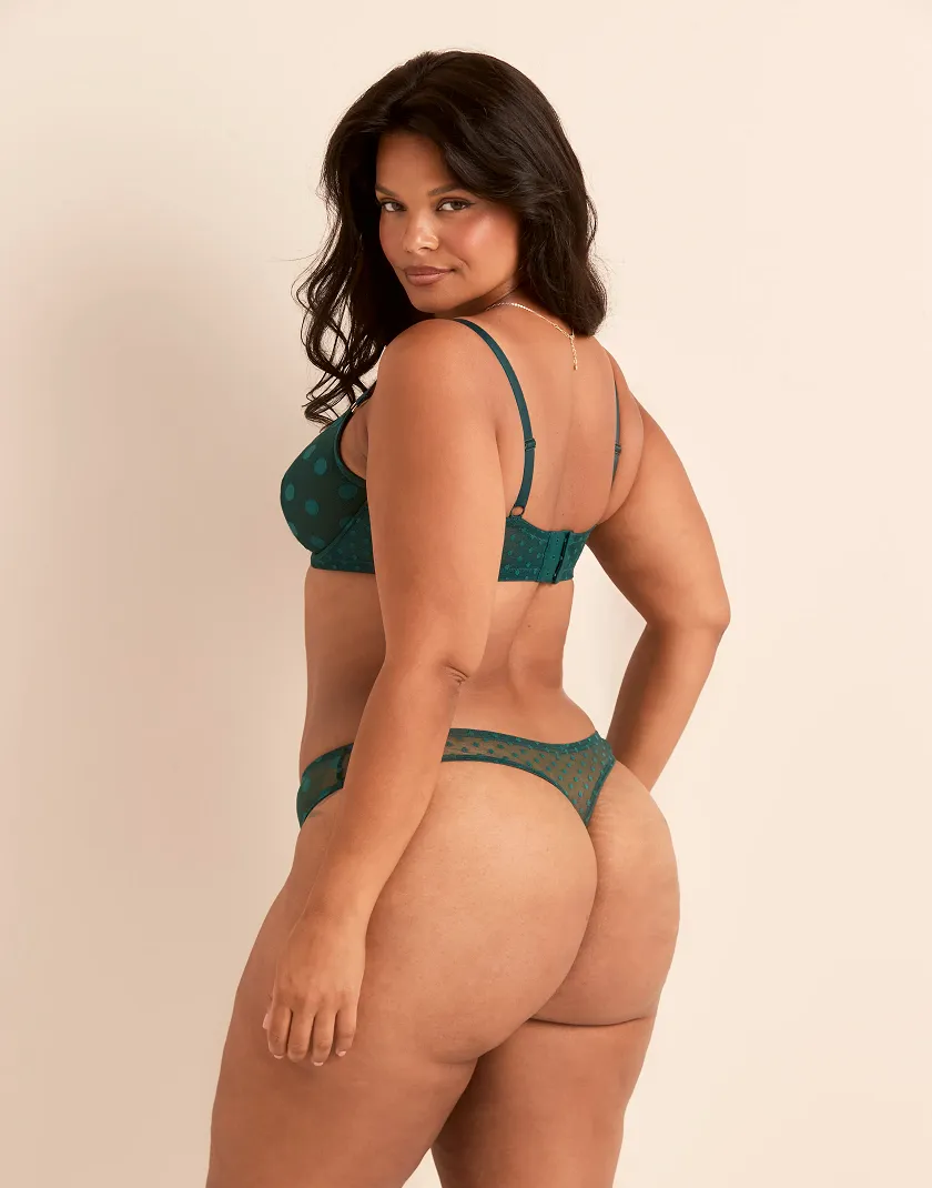 Bertie Dark Green 2 Unlined bra bundle Model 9