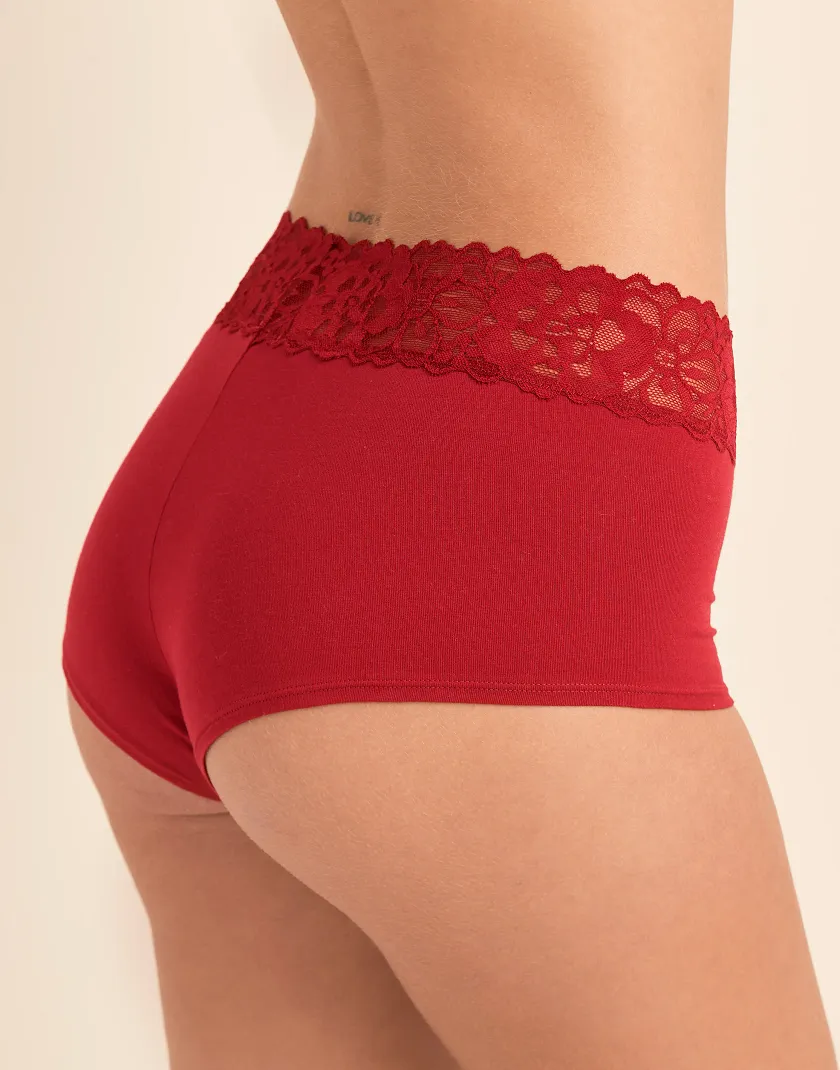 Leondre C1 Shortie Dark Red panty bundle Model 1