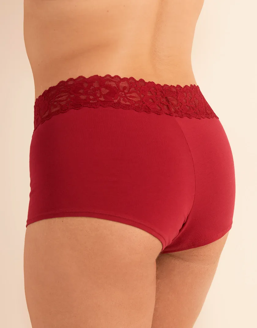Leondre C1 Shortie Dark Red Plus panty bundle Model 5