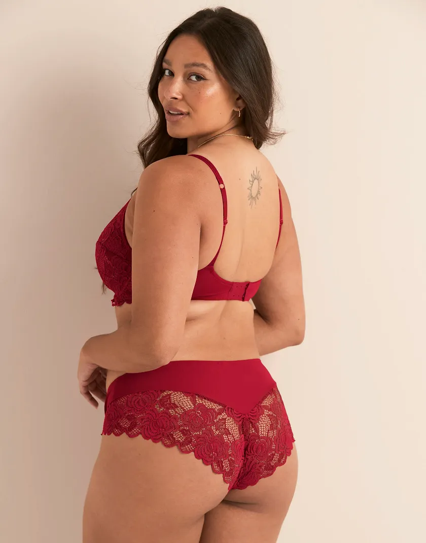 London Dark Red 2 Unlined bra bundle Model 9