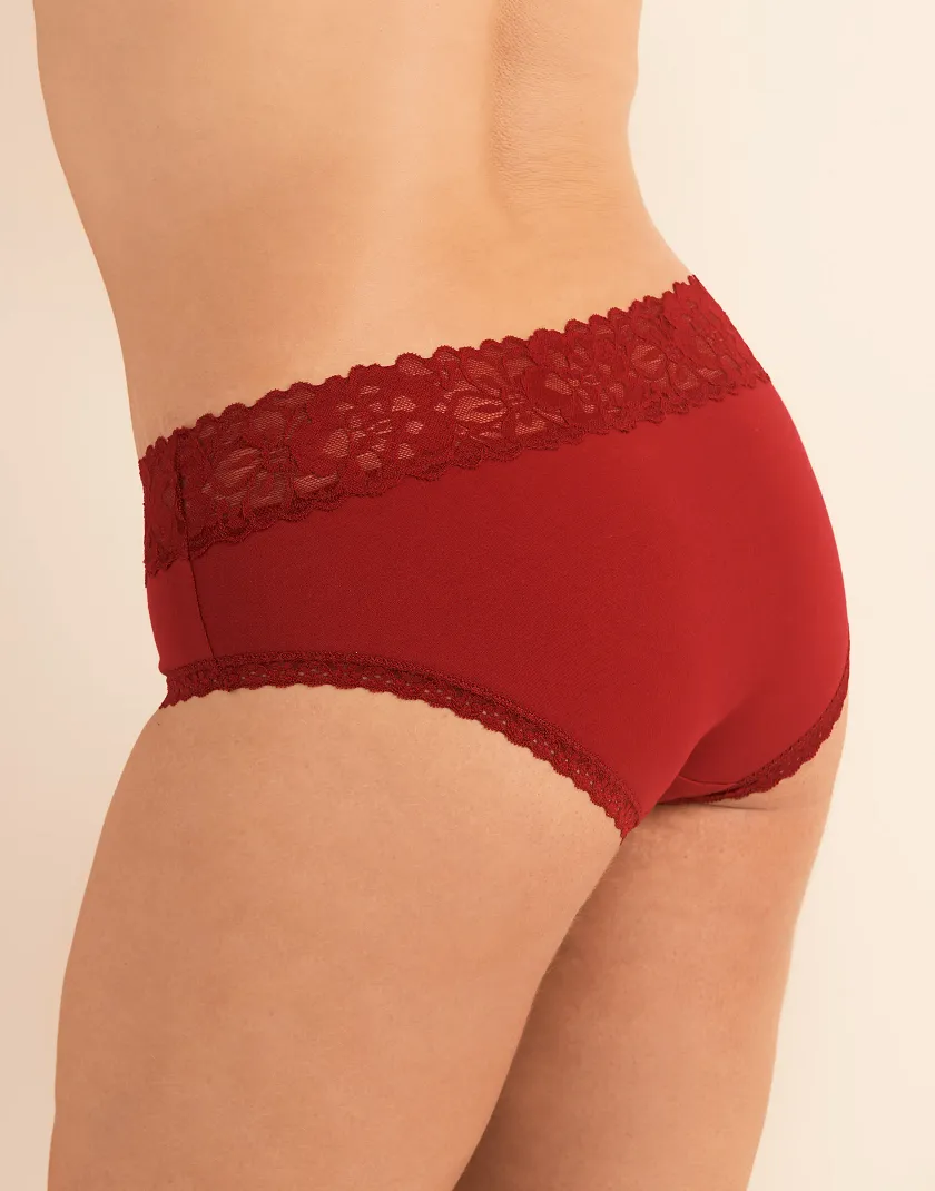 Mckennah C1 Cheeky Dark Red Plus panty bundle Model 5