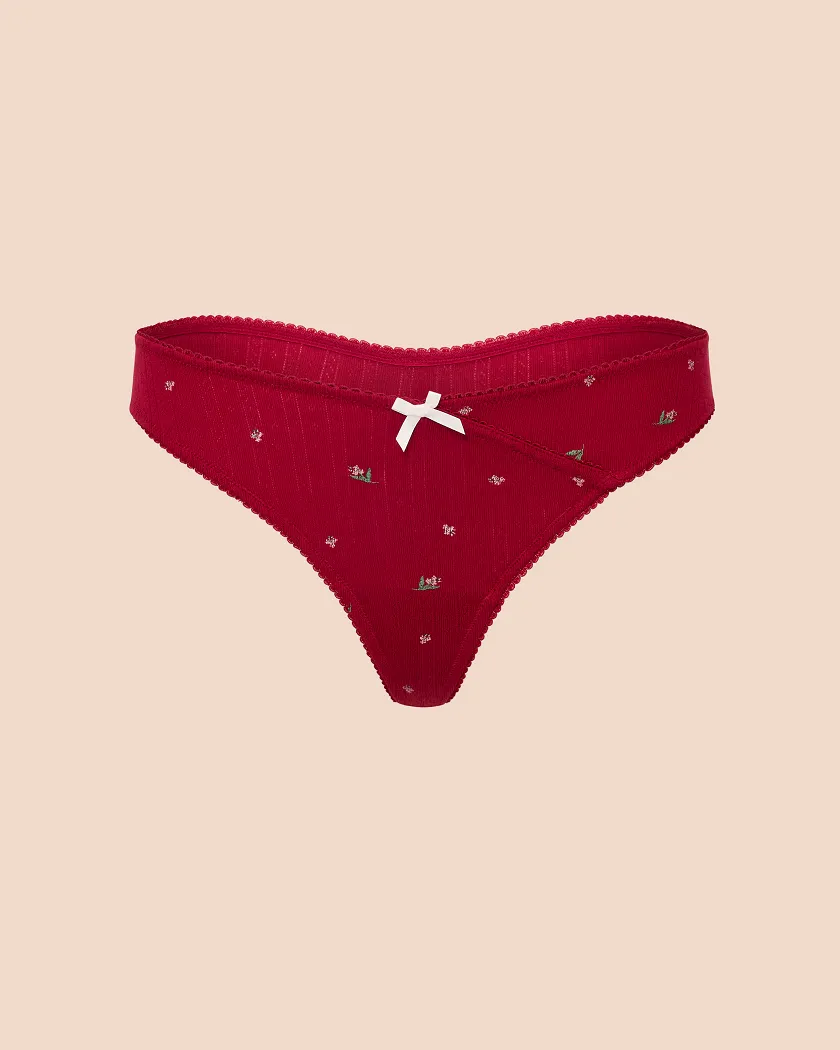 Layna B1 Thong Floral Red panty bundle Still 3