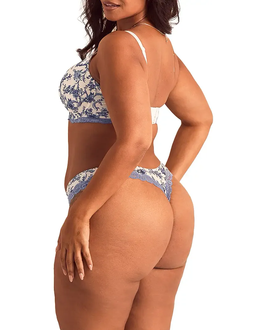 Nare Thong Novelty Blue 5 panty bundle Model 2