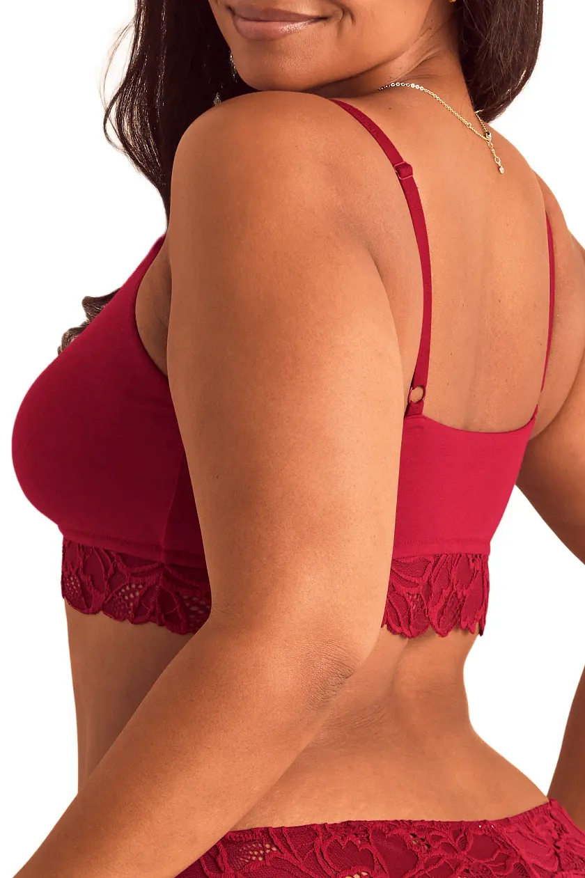 Shiloh B1 Dark Red 2 Contour bra bundle Model 4
