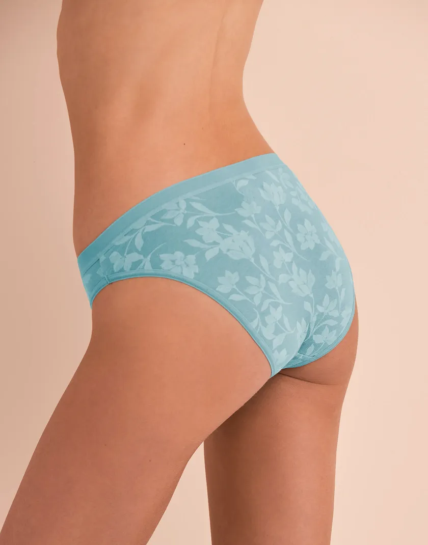Everly Bikini Floral Blue panty bundle Model 4