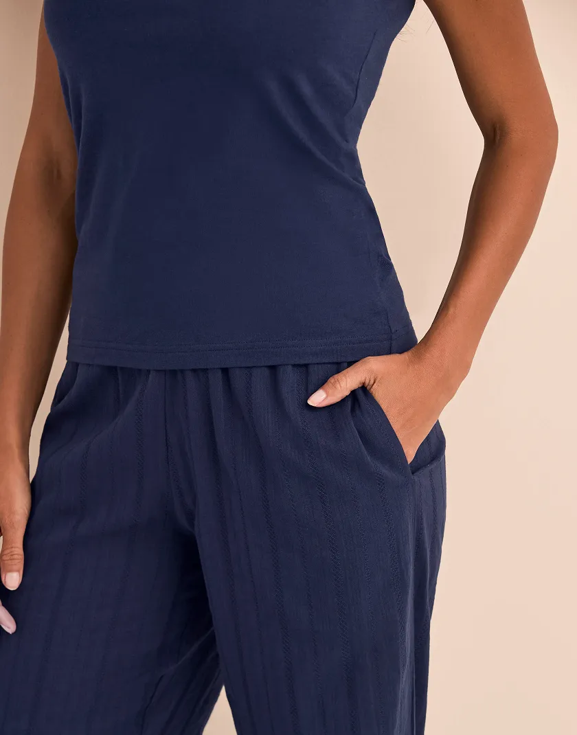 Kirsten Dark Blue Lined lounge bundle Model 4
