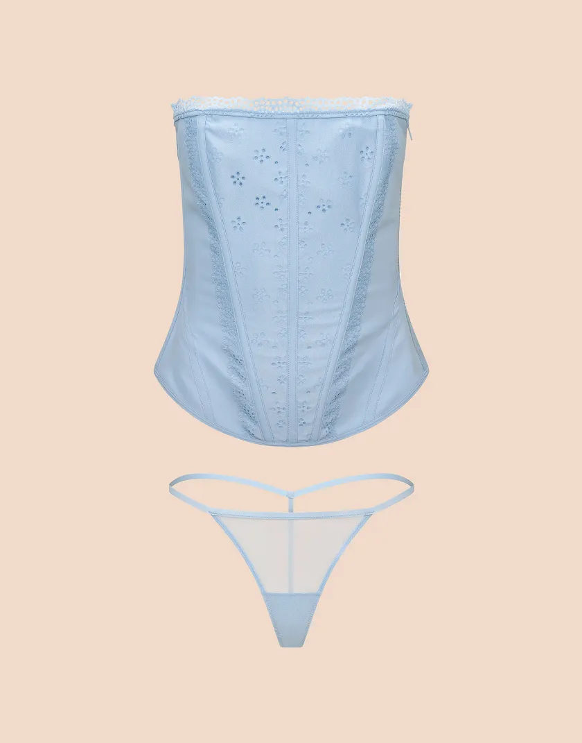 Willla Medium Blue Unlined corset bundle Still 3