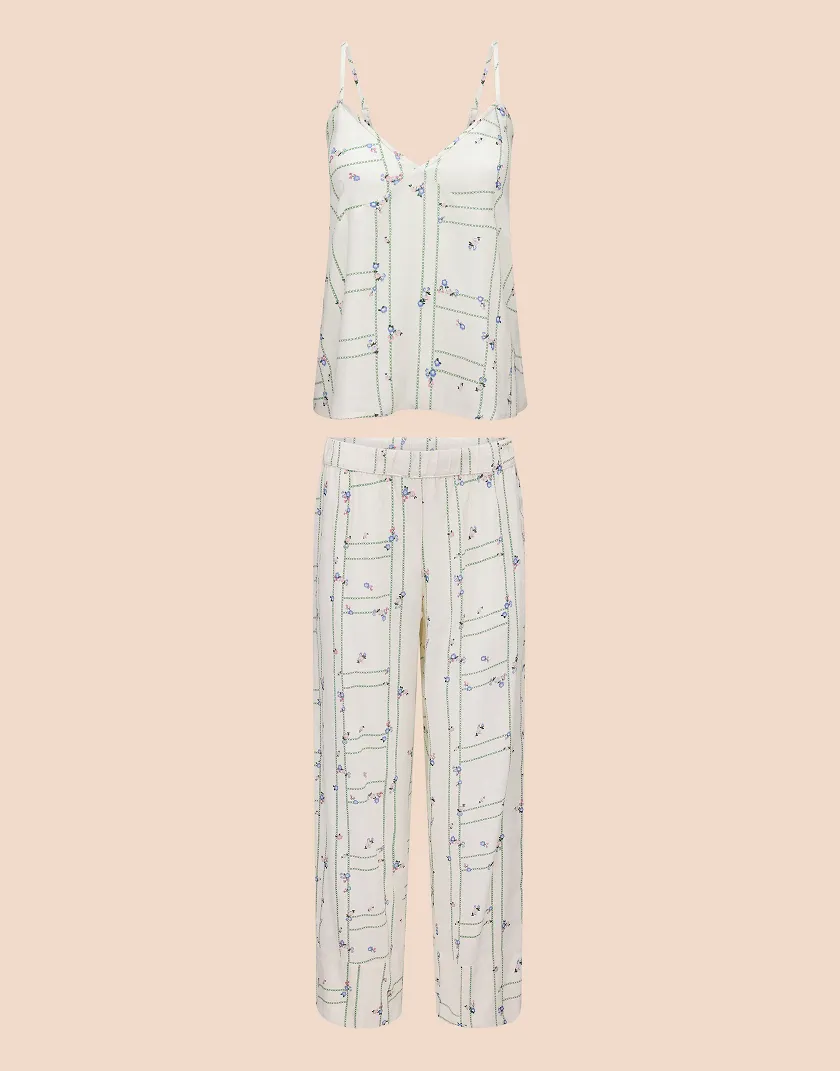 Nessa Floral Beige sleepwear bundle Still 3