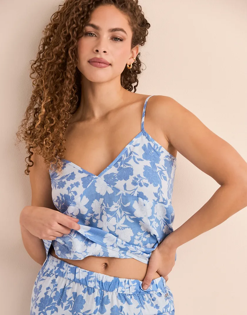 Nessa Floral Blue sleepwear bundle Model 2