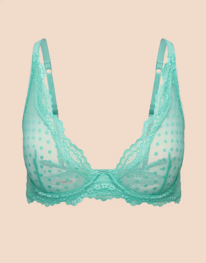 Ambre Medium Green 2 Unlined bra bundle Still 3