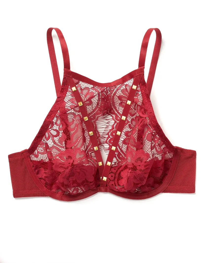 Emmeline Dark Red 2 Unlined bra bundle Still 3