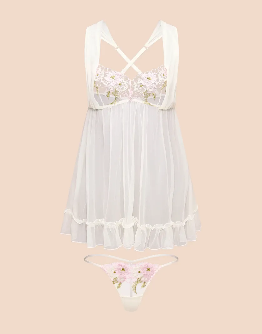 Kailani Light White Unlined lingerie bundle Still 5