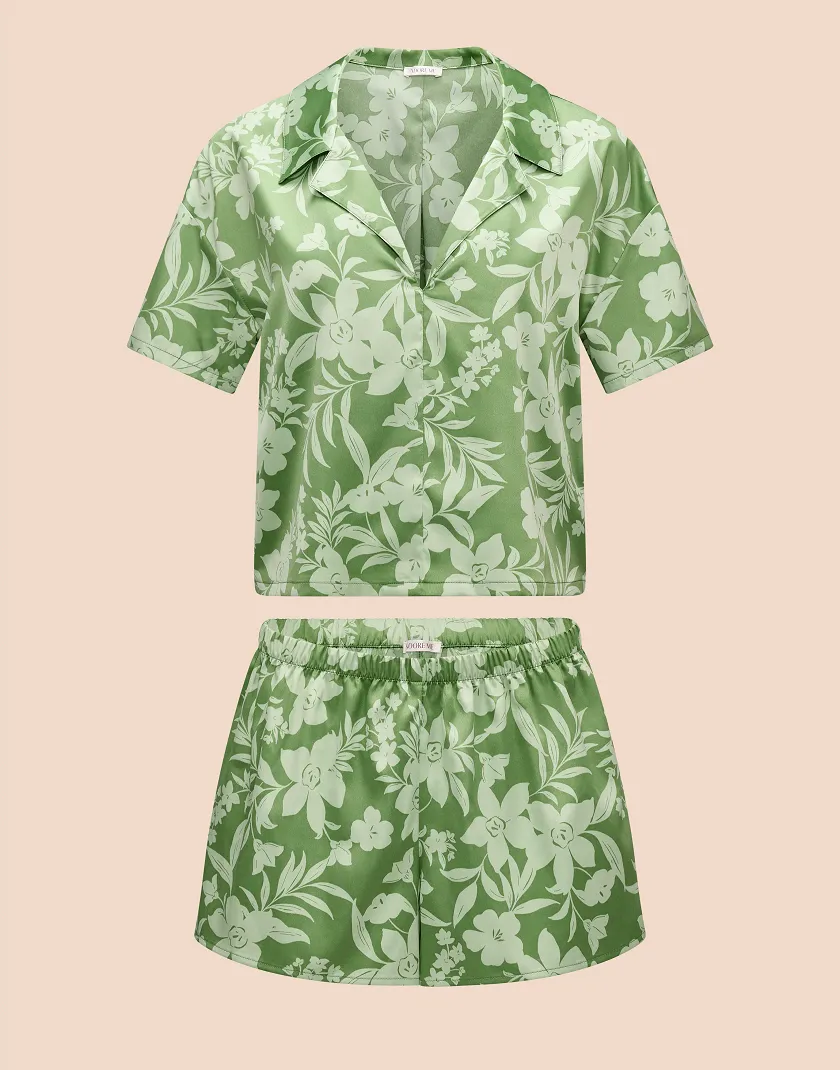 Lisbeth Floral Green sleepwear bundle Still 4