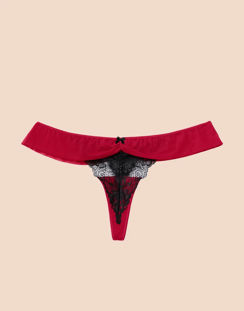 Clairabella Thong Dark Red panty bundle Still 3