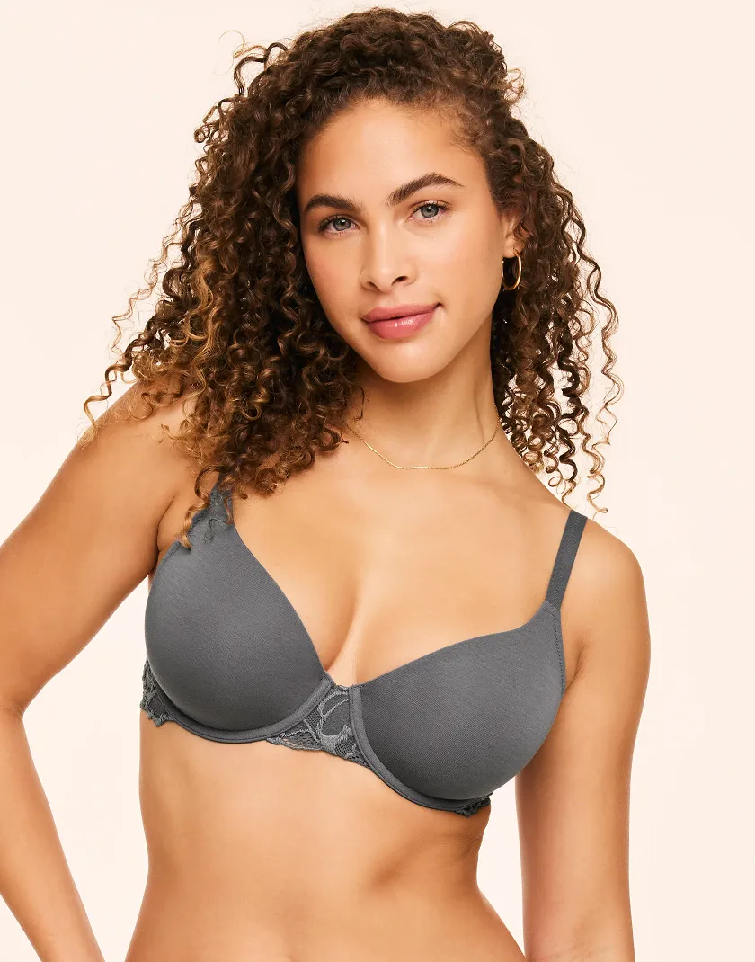 Teagan Dark Gray 2 Contour bra bundle Model 1