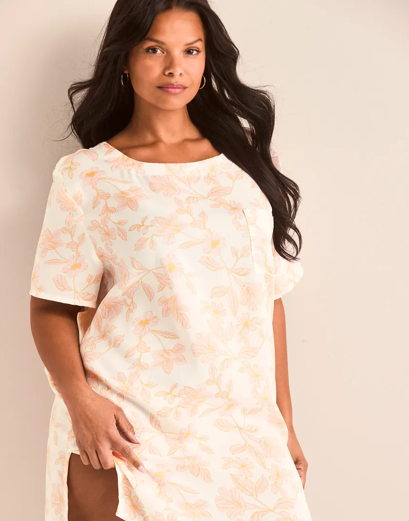 Krysta Floral Beige sleepwear bundle Model 7