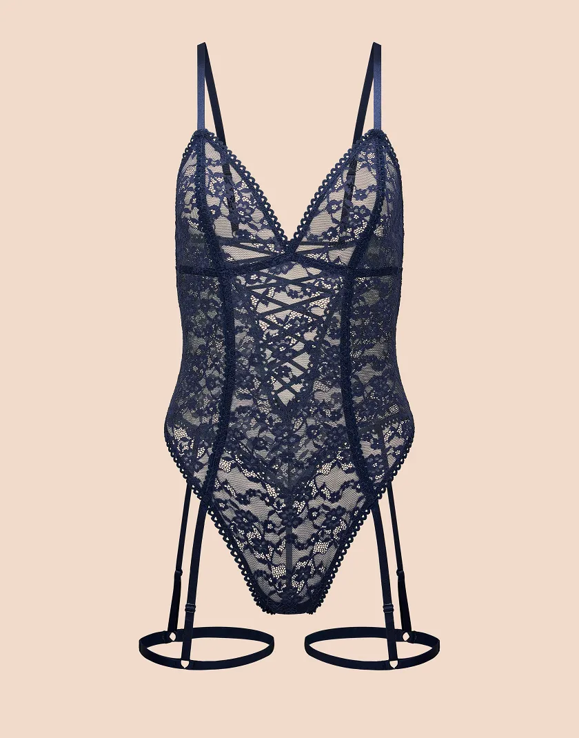 Clarise C1 Dark Blue Unlined lingerie bundle Still 3