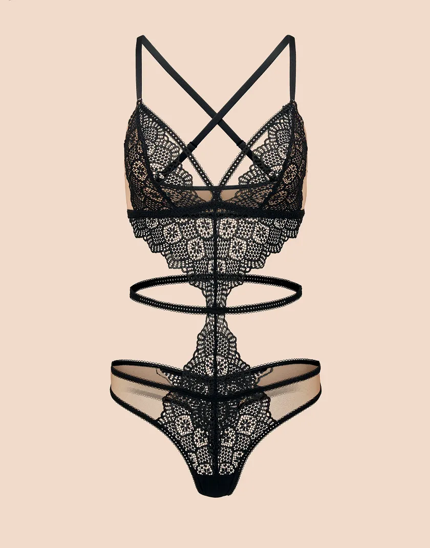 Gaelle Black Unlined lingerie bundle Still 3