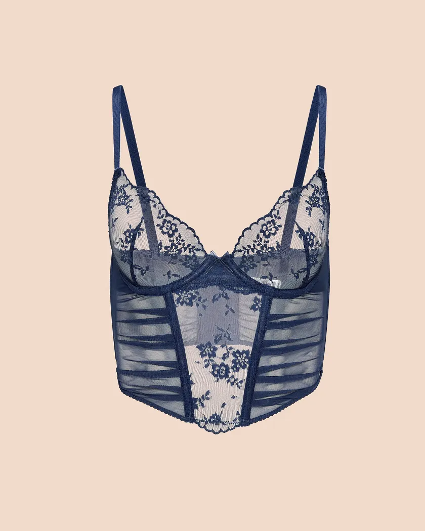 Avara B1 Dark Blue 2 Unlined corset bundle Still 5