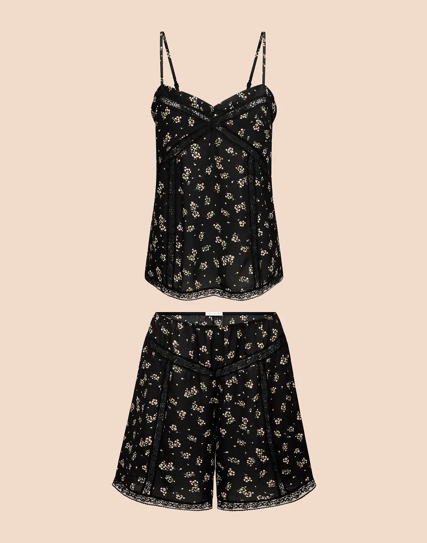 Aniella Floral Black sleepwear bundle Still 3