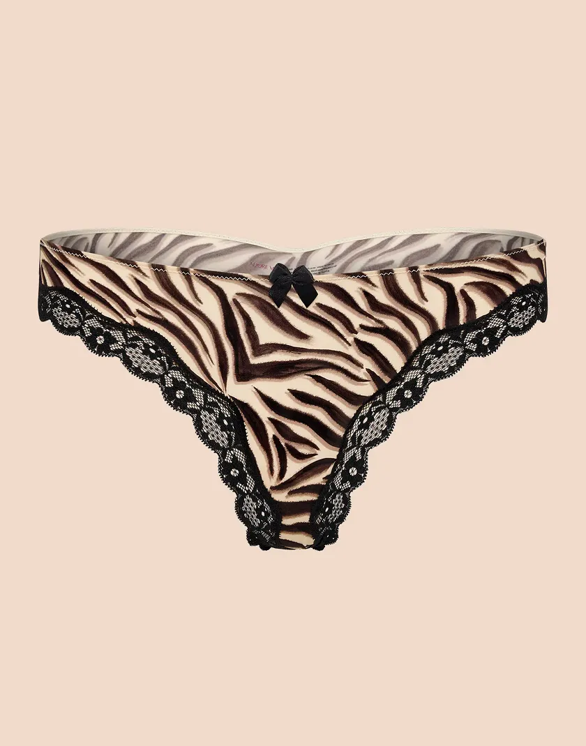 Nare Thong Animal Beige panty bundle Still 3