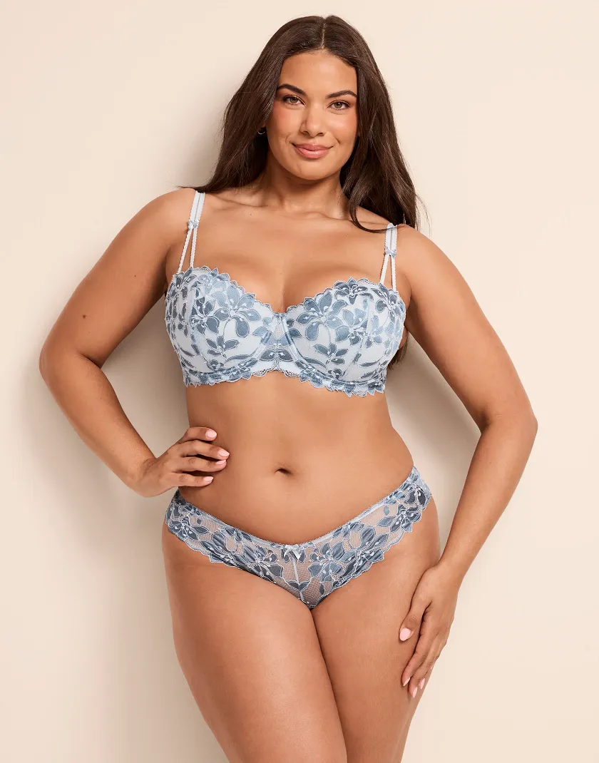 Mellody Medium Blue 2 Push Up bra bundle Model 7