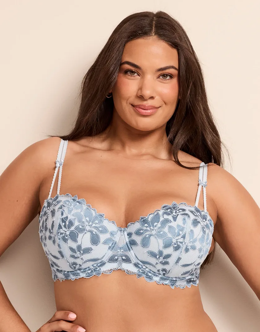 Mellody Medium Blue 2 Push Up bra bundle Model 2