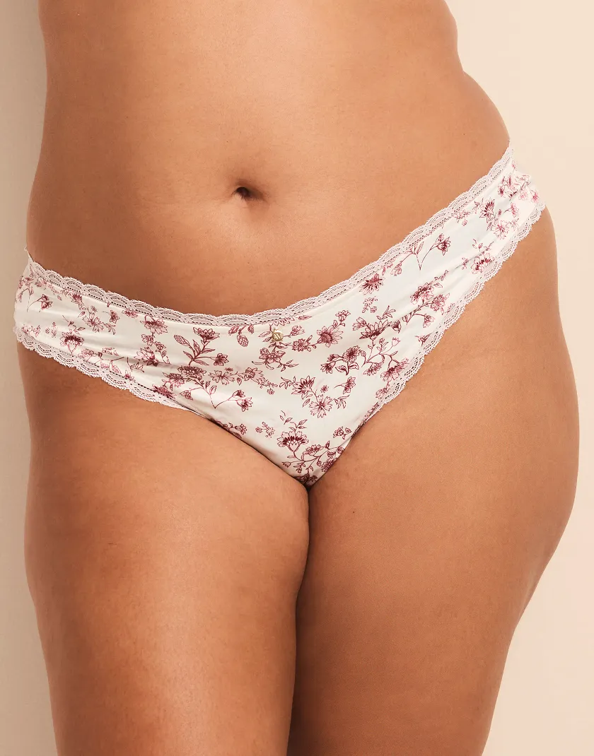 Elsie Bikini Floral Pink panty bundle Model 1