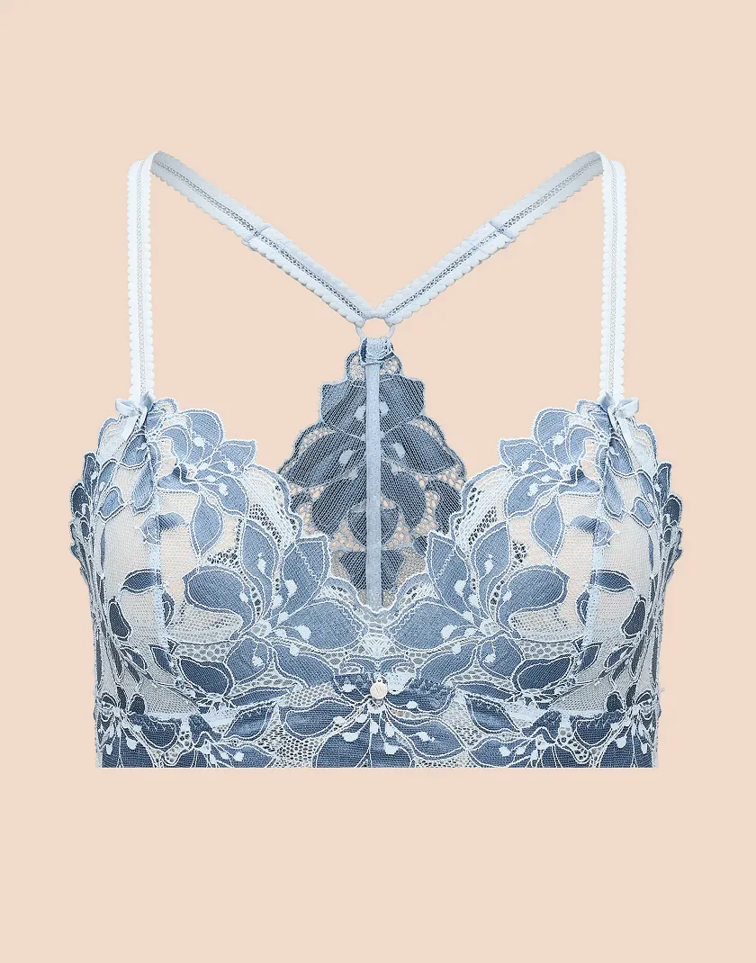 Harmonie Medium Blue 2 Unlined bra bundle Still 3