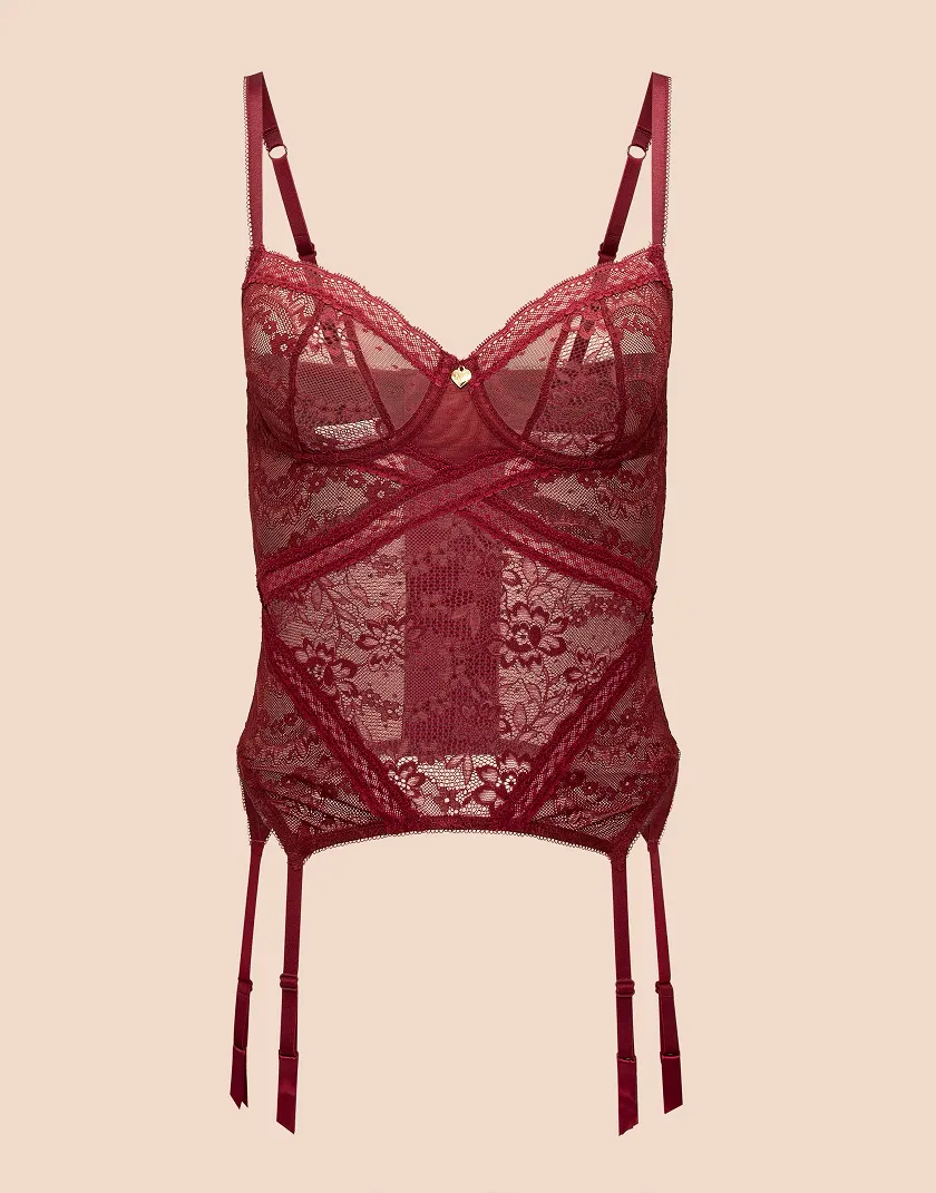 Scottie Dark Red 2 Unlined corset bundle Still 3