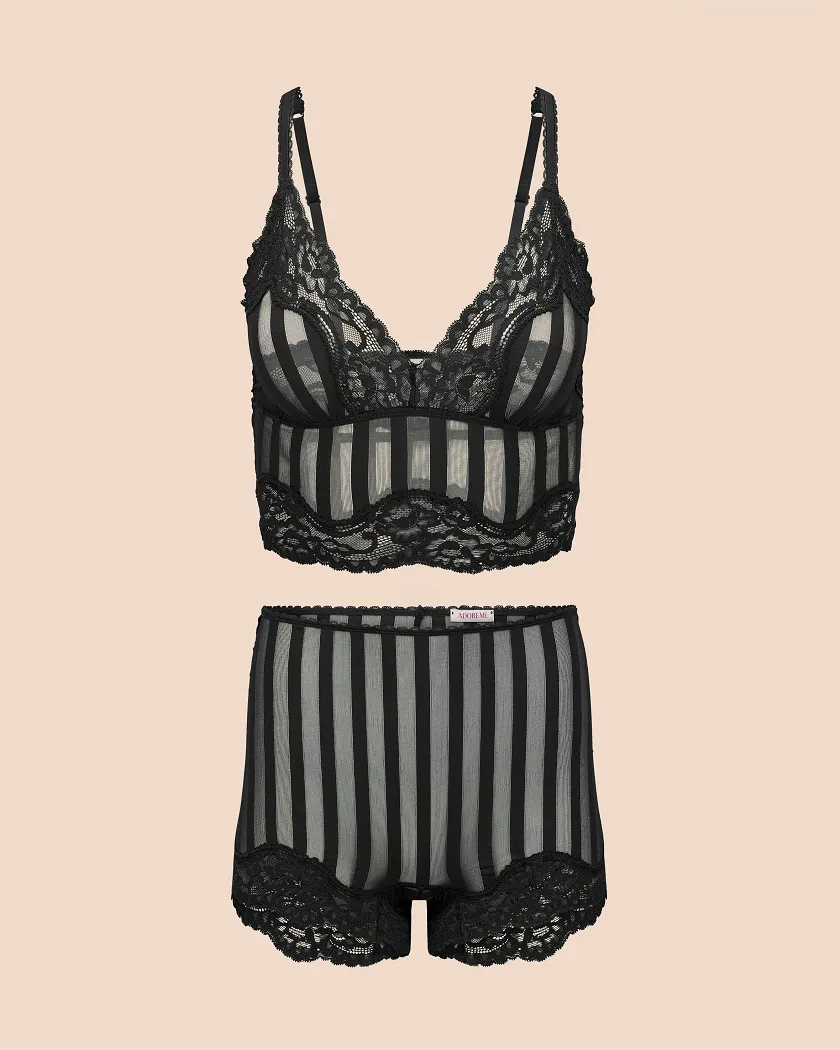 Cove Black Unlined lingerie bundle Still 3