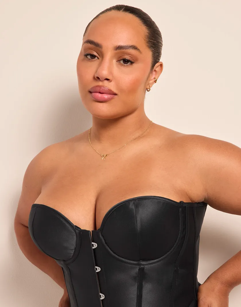 Jet Black Bria Corset Model 7