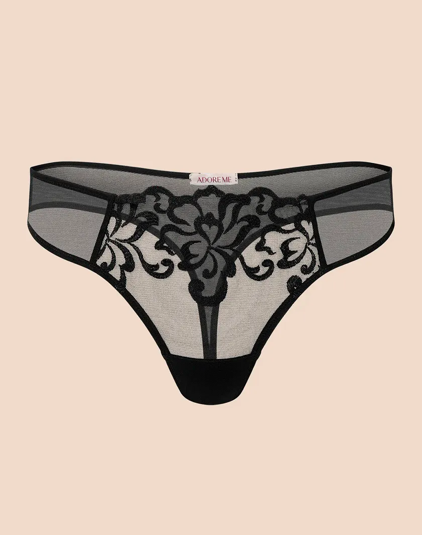 Jet Black Naima Thong Panty Still 2