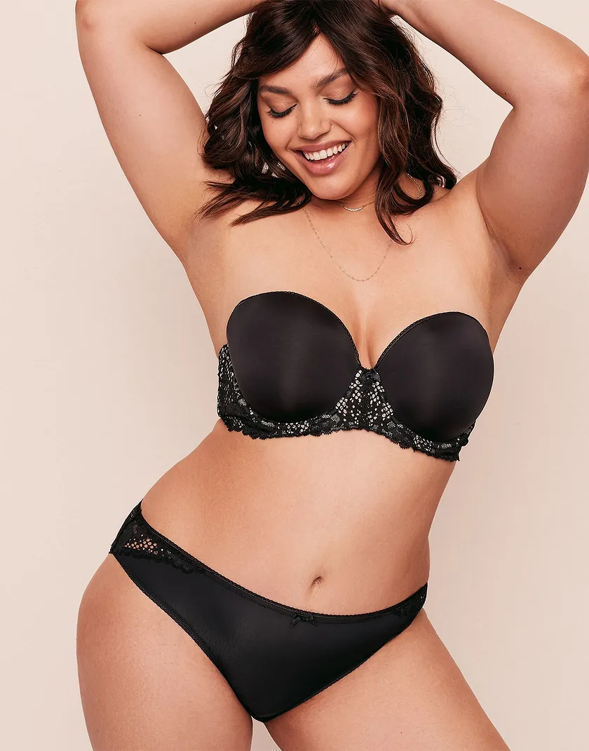 Lugo Black Plus Contour bra and panty bundle Model 2