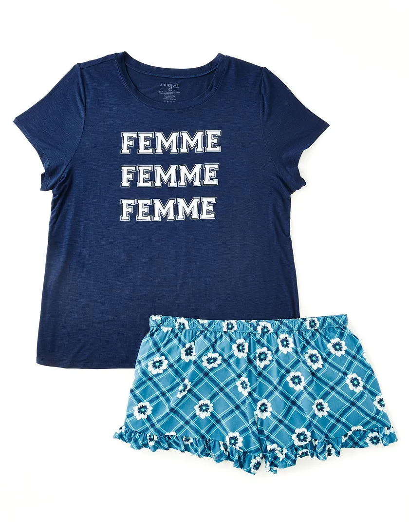Zoey Dark Blue 2 Plus sleepwear bundle Still 3