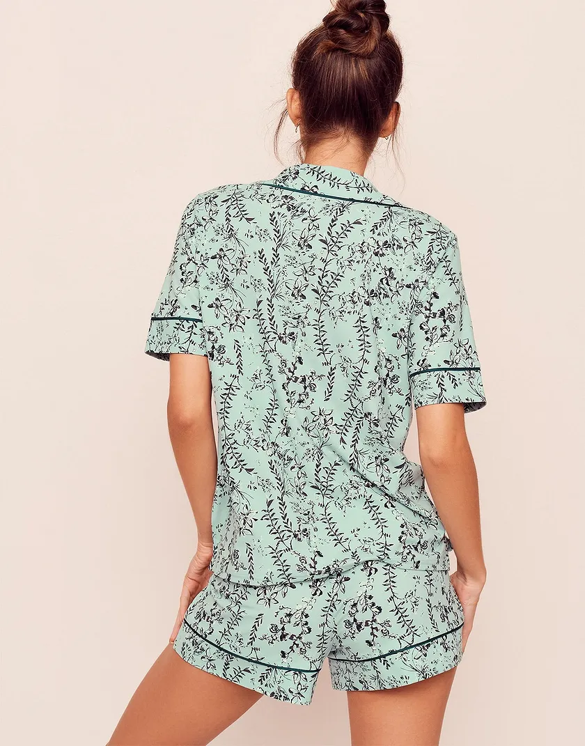 Optima Floral Blue sleepwear bundle Model 2