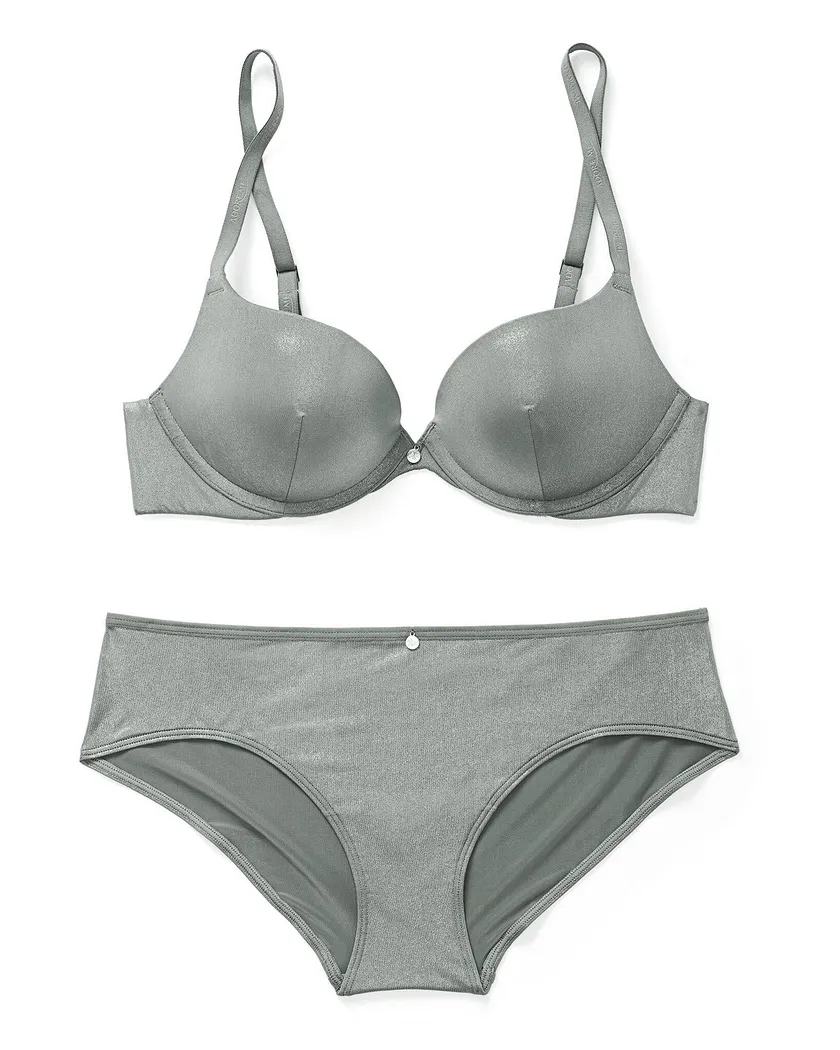 Orla Dark Gray Push Up bra and panty bundle Still 2