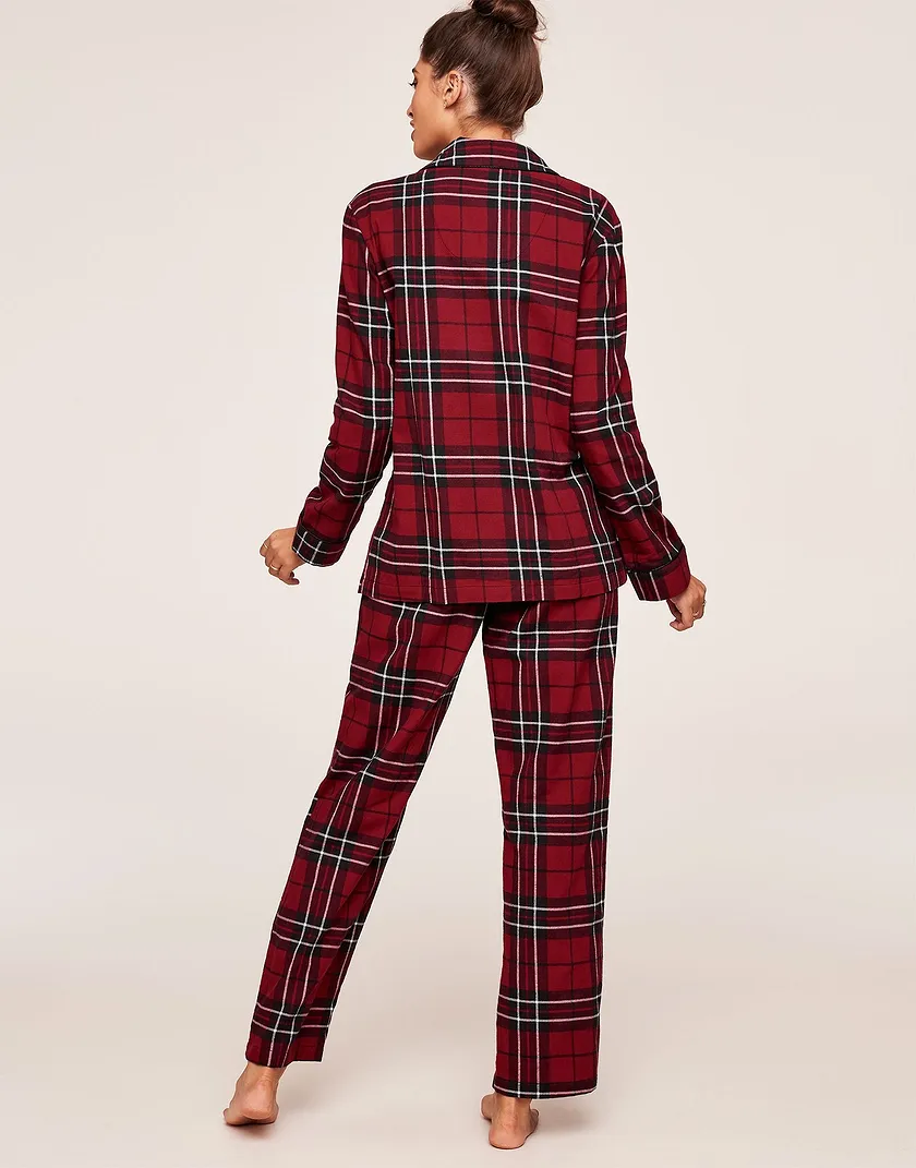 Maggie Plaid Red 2 sleepwear bundle Model 4