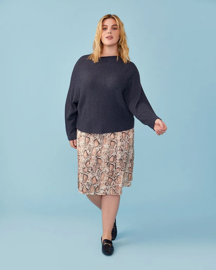 Natalia Skirt Plus Beige Plus dresses bundle Model 1