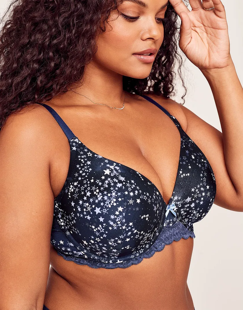 Nare Novelty Black Plus Lightly Lined bra and panty bundle Model 2