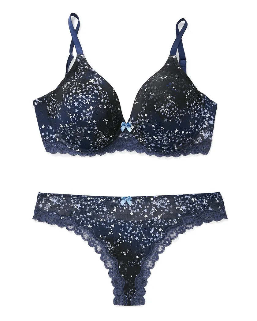 Nare Novelty Black Plus Lightly Lined bra and panty bundle Still 5
