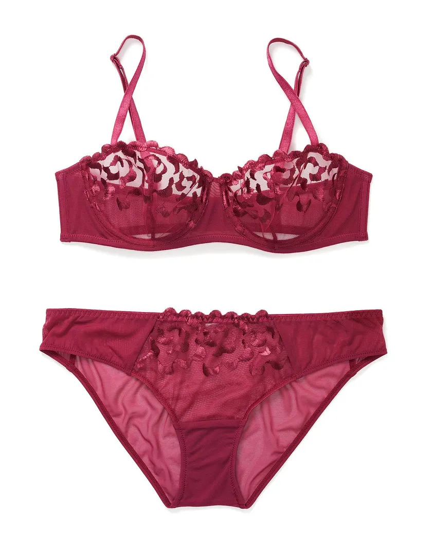 Tiana Dark Red 2 Unlined bra bundle Still 2