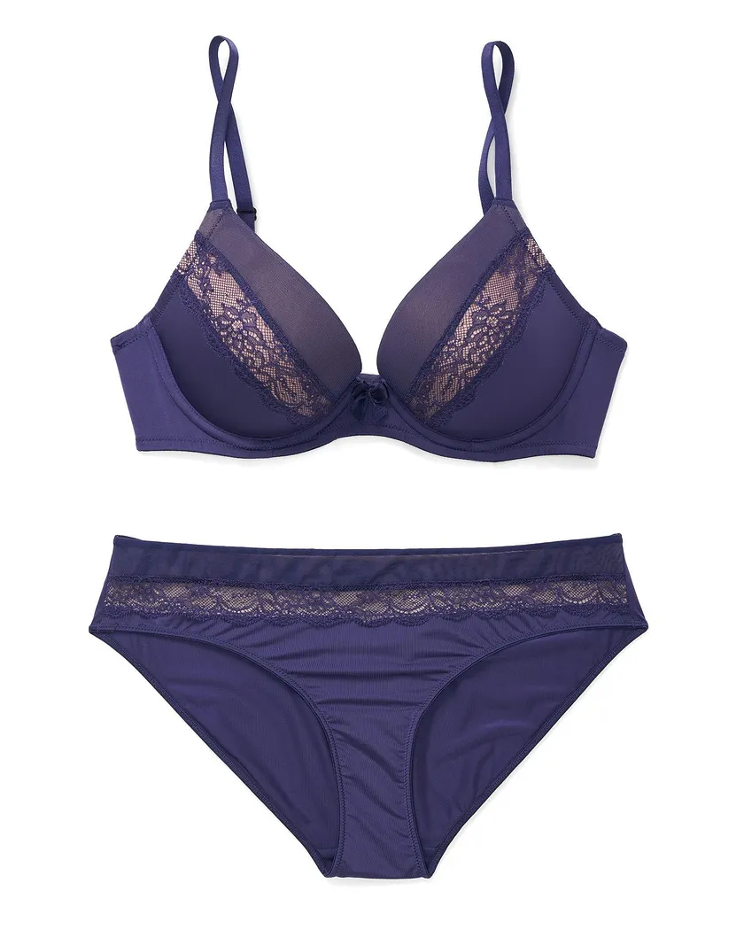 Mirianne Dark Blue 3 Push Up bra bundle Still 2