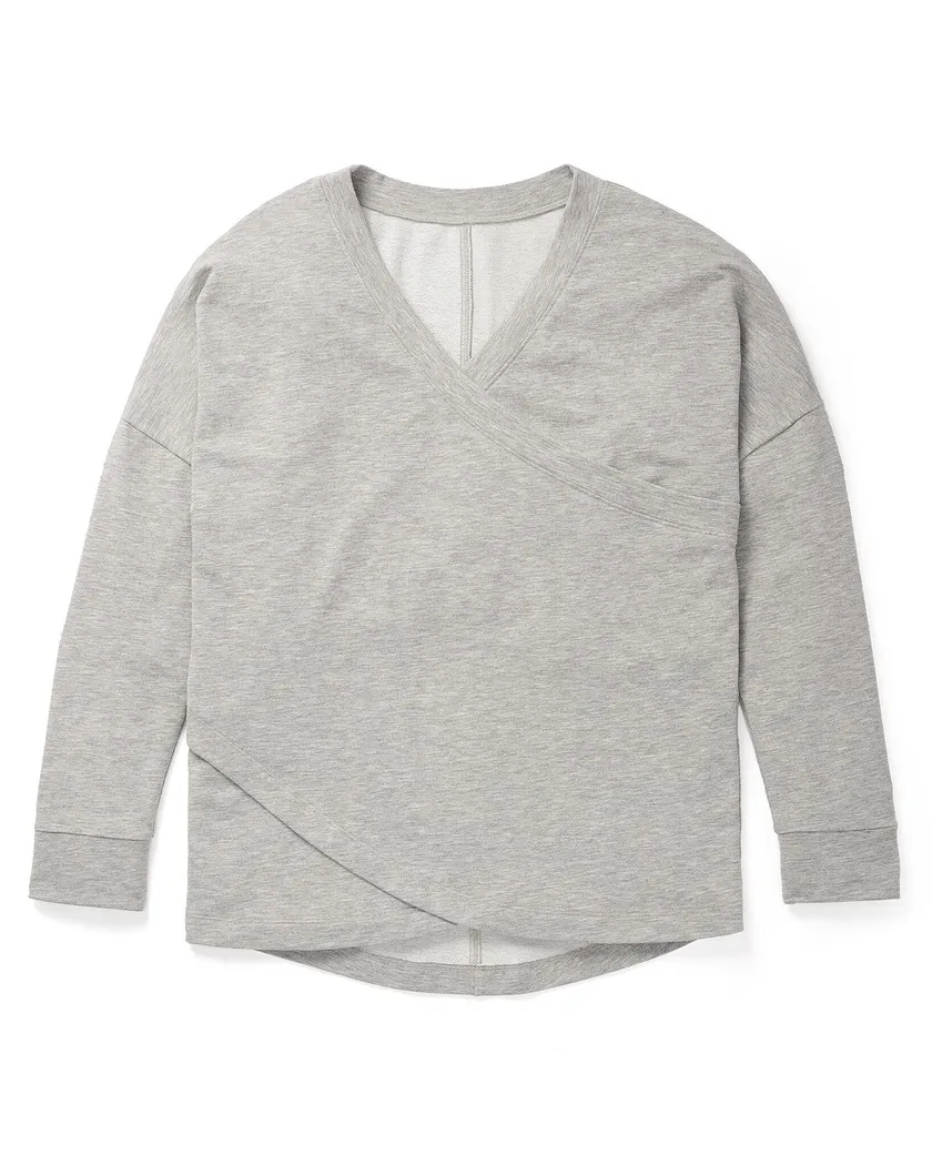 Surplice Sweatshirt Gray athleisure bundle Still 2