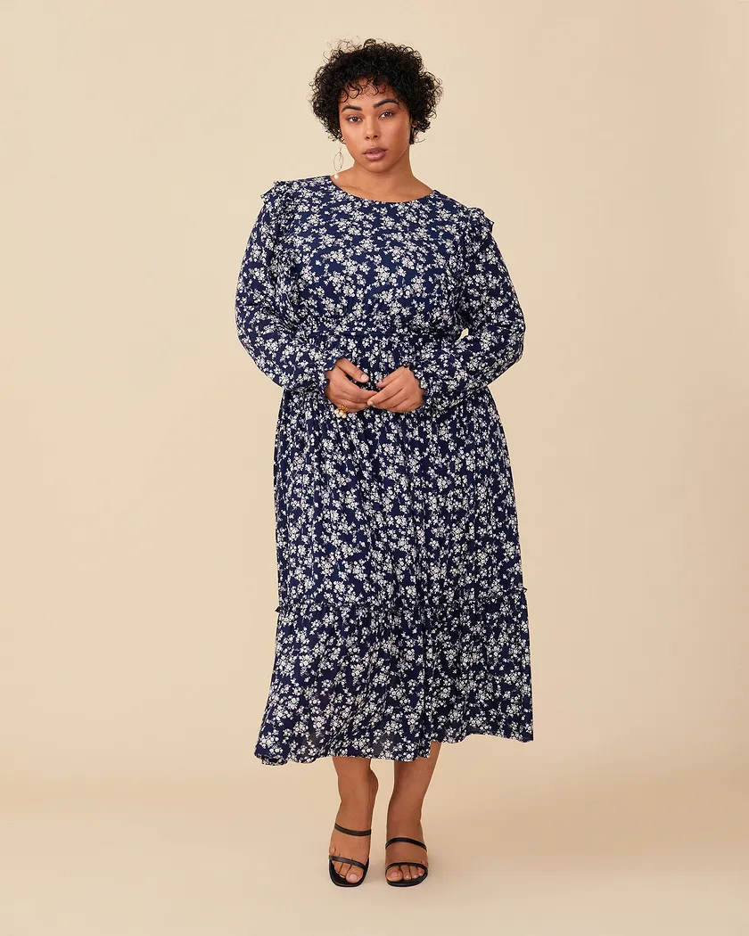 Adelaide Dress Plus Blue Plus dresses bundle Model 1