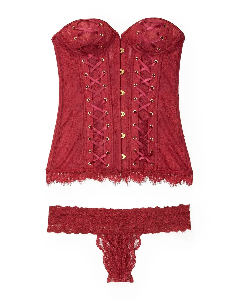 Axelle Dark Red Contour corset bundle Still 2